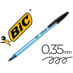 Boligrafo Bic Cristal soft color Negro punta de 1,2 mm
