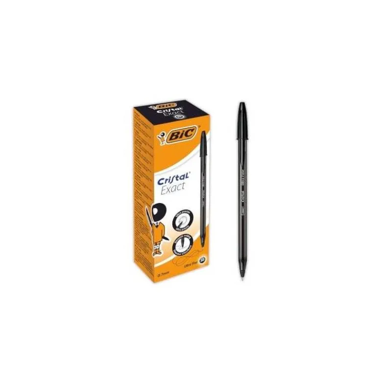 BOLIGRAFO BIC CRISTAL ULTRAFINE PUNTA FORMA AGUJA 0,7 MM NEGRO