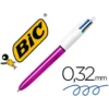 BOLIGRAFO BIC CUATRO COLORES SHINE MORADO PUNTA DE 1 MM