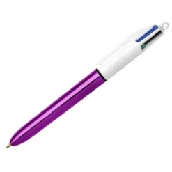 BOLIGRAFO BIC CUATRO COLORES SHINE MORADO PUNTA DE 1 MM