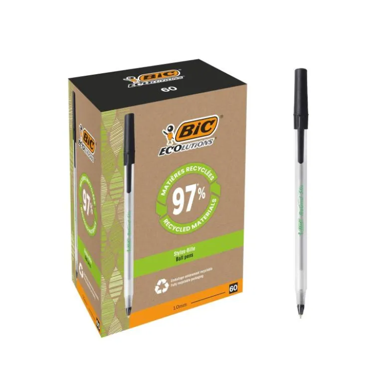 Boligrafo Bic ECOlutions Round Stic Negro 0,4 mm