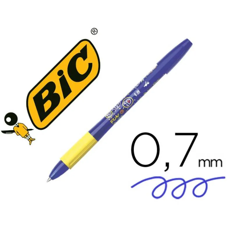 Boligrafo Bic Gelocity Illusion Borrable Color Azul punta 0,7 mm