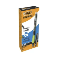 Boligrafo Bic Gelocity Illusion Borrable Color Negro punta 0,7 mm