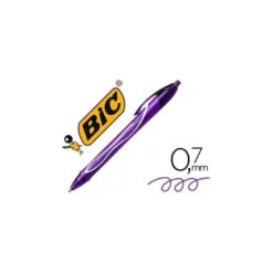 Boligrafo Bic Gelocity Quick Dry Retractil tinta gel color Purpura 0,7 mm