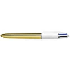 Boligrafo Bic Shine 4 colores Punta 1 mm cuerpo color Oro