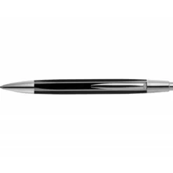 Boligrafo Caran D'Ache Alchemix Punta Media Cuerpo Lacado Negro Brillante Adornos Cromados con Estuche
