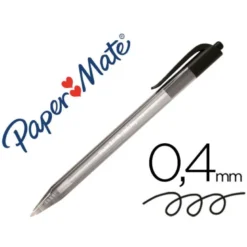 Boligrafo Paper Mate Inkjoy 100 retráctil negro 1 mm