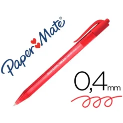 Boligrafo Paper Mate Inkjoy 100 retráctil rojo 1 mm