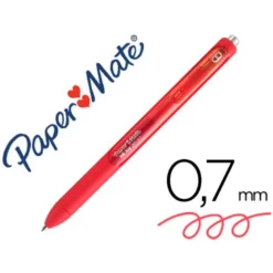 Boligrafo Paper Mate Inkjoy Retractil Gel 0,7 mm Color Rojo