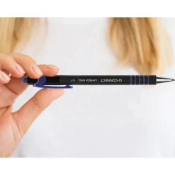 Boligrafo q-connect retractil con grip 0,7 mm azul