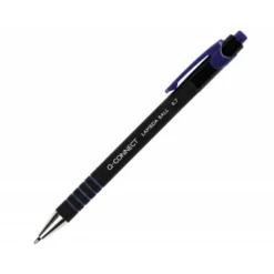 Boligrafo q-connect retractil con grip 0,7 mm azul