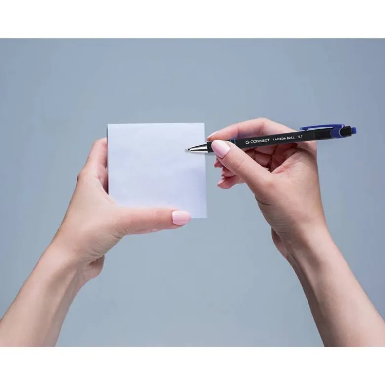Boligrafo q-connect retractil con grip 0,7 mm azul