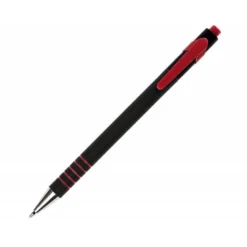 Boligrafo q-connect retractil con grip 0,7 mm color rojo