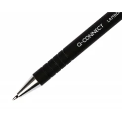 Boligrafo q-connect retractil con grip 0,7 mm negro