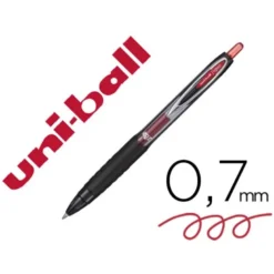 Boligrafo Uni-Ball roller UMN-207 color rojo trazo 0,4 mm