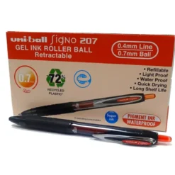 Boligrafo Uni-Ball roller UMN-207 color rojo trazo 0,4 mm