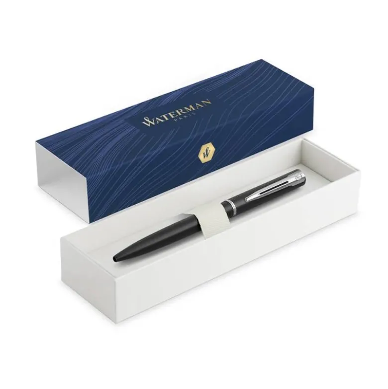 BOLIGRAFO WATERMAN ALLURE LACA NEGRA EN ESTUCHE DE REGALO