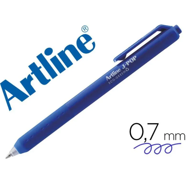 BOLIGRAFO ARTLINE J-POP ECO GREEN RETRACTIL TINTA GEL 0,7 MM AZUL