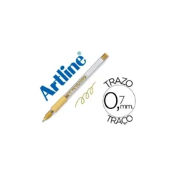 Boligrafo artline 1900 softline tinta aceite metalico color oro