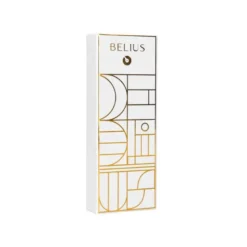 BOLIGRAFO BELIUS CARTE BLANCHE COLOR Y BLANCO DORADO TINTA AZUL CAJA DE DISEÑO