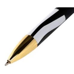 BOLIGRAFO BELIUS DUALITA CUERPO NEGRO COLOR BLANCO TINTA AZUL CAJA DE DISEÑO