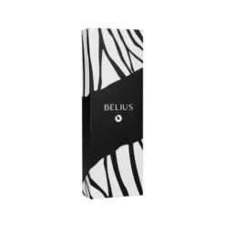 BOLIGRAFO BELIUS DUALITA CUERPO BLANCO COLOR NEGRO TINTA AZUL CAJA DE DISEÑO