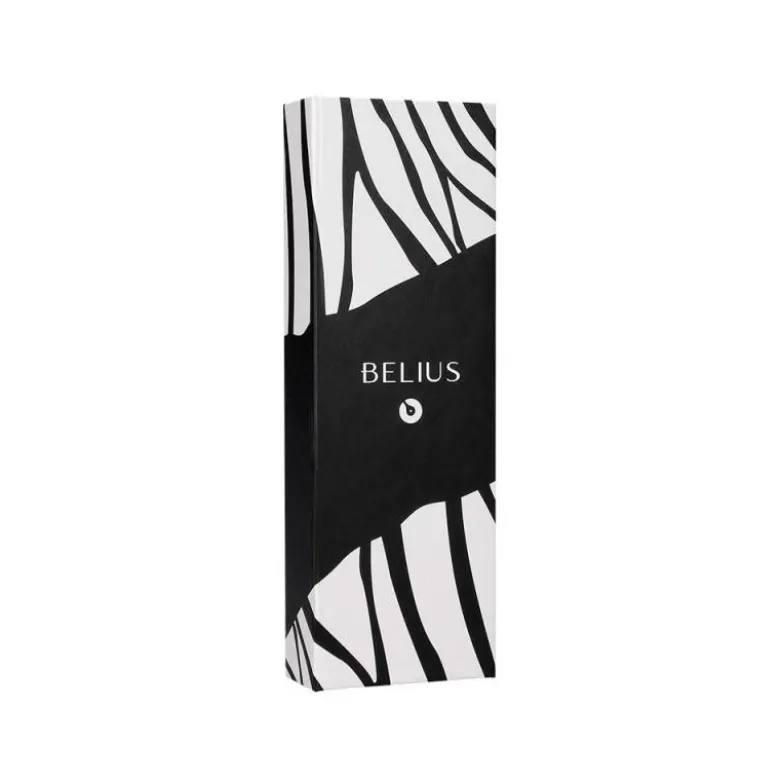BOLIGRAFO BELIUS DUALITA CUERPO BLANCO COLOR NEGRO TINTA AZUL CAJA DE DISEÑO
