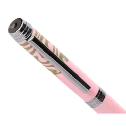BOLIGRAFO BELIUS INK DREAMS ALUMINIO COLOR ROSA Y VERDE MATCHA PLATEADO FRASE INTERIOR TINTA AZUL CAJA DE DISEÑO