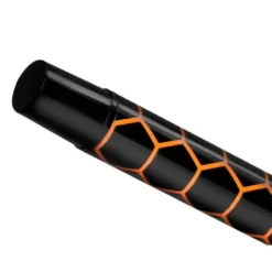 BOLIGRAFO BELIUS LEGACY ALUMINIO DISEÑO HEXAGONO NARANJA CUERPO NEGRO TINTA COLOR AZUL CAJA DE DISEÑO