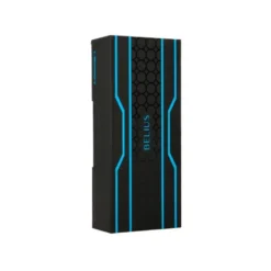 BOLIGRAFO BELIUS LEGACY ALUMINIO DISEÑO CIRCULOS AZUL CUERPO NEGRO TINTA COLOR AZUL CAJA DE DISEÑO