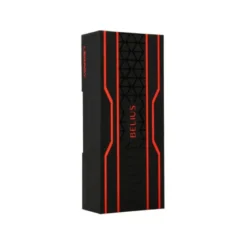 BOLIGRAFO BELIUS LEGACY ALUMINIO DISEÑO TRIANGULO ROJO CUERPO NEGRO TINTA COLOR AZUL CAJA DE DISEÑO