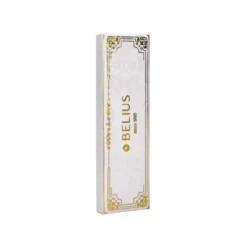 BOLIGRAFO BELIUS MACARON BLISS FORMA HEXAGONAL COLOR BLANCO Y DORADO TINTA AZUL CAJA DE DISEÑO