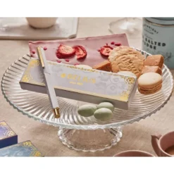 BOLIGRAFO BELIUS MACARON BLISS FORMA HEXAGONAL COLOR BLANCO Y DORADO TINTA AZUL CAJA DE DISEÑO