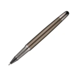BOLIGRAFO BELIUS NEPTUNO ALUMINIO TEXTURA WAVY COLOR CAQUI TINTA AZUL CAJA DE DISEÑO