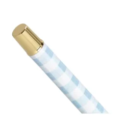 BOLIGRAFO BELIUS PERFECT PICNIC DAY ALUMINIO COLOR AZUL CELESTE DORADO TINTA AZULCAJA DE DISEÑO