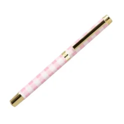 BOLIGRAFO BELIUS PICNIC ALUMINIO COLOR ROSA DORADO TINTA COLOR AZUL CAJA DE DISEÑO