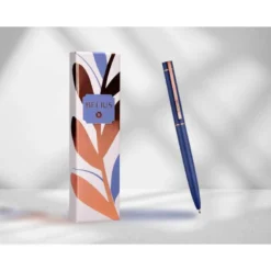 BOLIGRAFO BELIUS ROSE ALUMINIO COLOR AZUL ELECTRICO/ORO ROSA TINTA AZUL CAJA DE DISEÑO