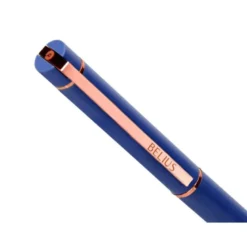 BOLIGRAFO BELIUS ROSE ALUMINIO COLOR AZUL ELECTRICO/ORO ROSA TINTA AZUL CAJA DE DISEÑO