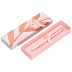 BOLIGRAFO BELIUS ROSE ALUMINIO COLOR ROSA/ORO ROSA TINTA AZUL CAJA DE DISEÑO