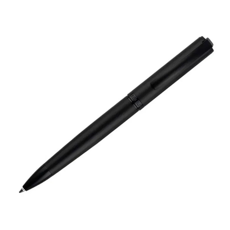 BOLIGRAFO BELIUS TURBO ALUMINIO COLOR NEGRO TINTA AZUL CAJA DE DISEÑO