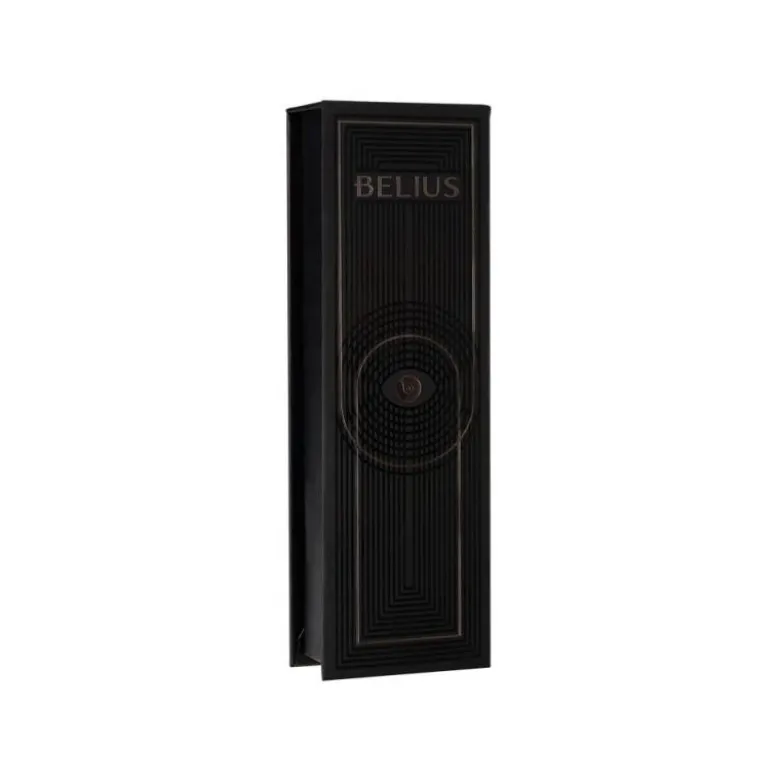 BOLIGRAFO BELIUS TURBO ALUMINIO COLOR NEGRO TINTA AZUL CAJA DE DISEÑO