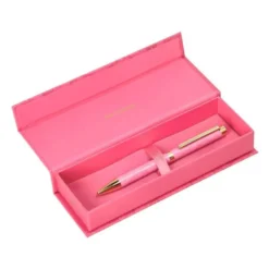 BOLIGRAFO BELIUS WILD WEST ALUMINIO COLOR ROSA DORADO TINTA COLOR AZUL CAJA DE DISEÑO