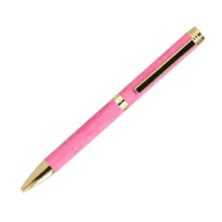 BOLIGRAFO BELIUS WILD WEST ALUMINIO COLOR ROSA DORADO TINTA COLOR AZUL CAJA DE DISEÑO