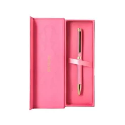 BOLIGRAFO BELIUS WILD WEST ALUMINIO COLOR ROSA DORADO TINTA COLOR AZUL CAJA DE DISEÑO