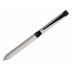 BOLIGRAFO BELIUS ZURICH 3 EN 1 CUERPO PLATEADO TINTA NEGRA Y ROJA PORTAMINAS 0,5 MM EN ESTUCHE