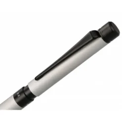 BOLIGRAFO BELIUS ZURICH 3 EN 1 CUERPO PLATEADO TINTA NEGRA Y ROJA PORTAMINAS 0,5 MM EN ESTUCHE
