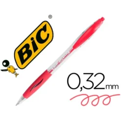 Boligrafo Bic Atlantis color rojo 0,4 mm