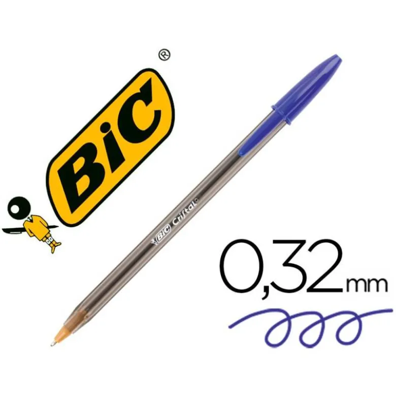 Boligrafo Bic Cristal color azul 0,4 mm
