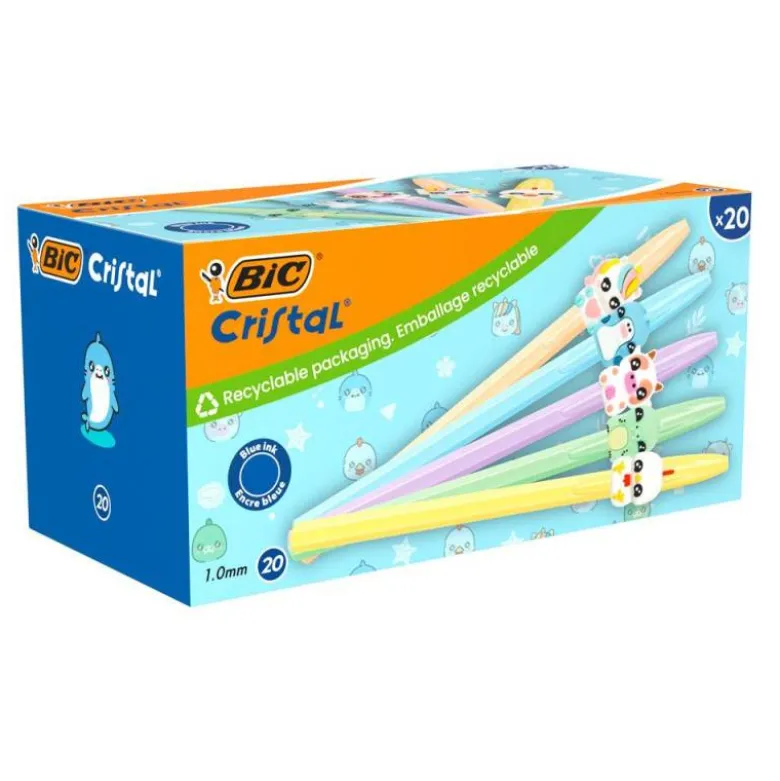 BOLIGRAFO BIC CRISTAL FIGURINE PUNTA 1 MM