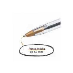 BOLIGRAFO BIC CRISTAL MEDIUM 1 MM COLOR NEGRO 5 UNIDADES